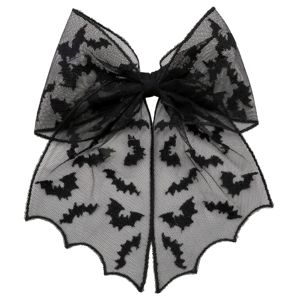 Cosplay Bat Prop - กิ๊บติดผมลายใยแมงมุมสุดสร้างสรรค์ กิ๊บสปริงลายค้างคาวสไตล์โกธิค ผ้าคลุมศีรษะสีดำสุดหรู กิ๊บติดผมสำหรับงานแต่งงานและฮาโลวีน
