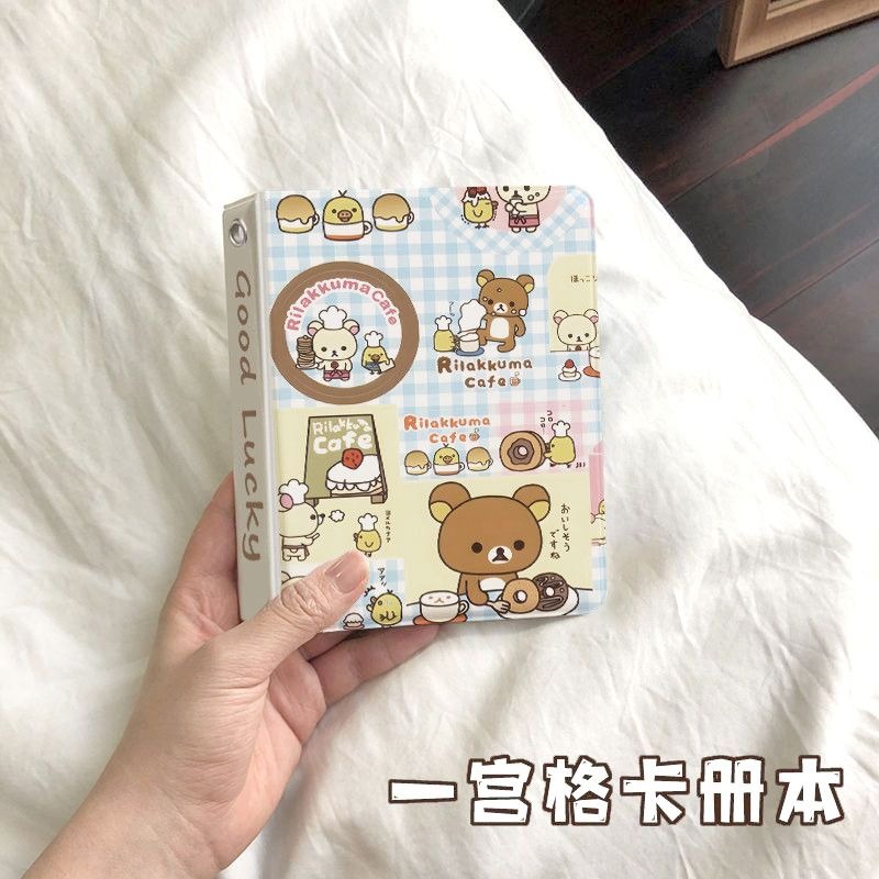 Cosplay Prop Business - อัลบั้มรูปโพลารอยด์ลายริลัคคุมะน่ารัก ขนาด 3 นิ้ว พร้อมช่องเก็บนามบัตรและการ์ดรูปภาพที่สวยงาม