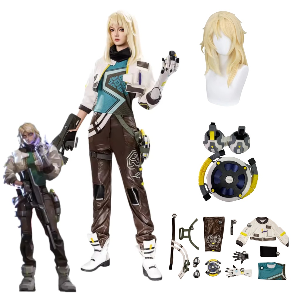 Cosplay Props - ชุดคอสเพลย์เดดล็อค อุปกรณ์ประกอบฉาก VALORANT ชุดเดดล็อค ชุดแฟนซีสำหรับผู้หญิง ชุดฮาโลวีน