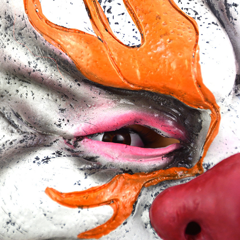 Cosplay Flame Prop - อุปกรณ์คอสเพลย์สำหรับปาร์ตี้ฮาโลวีน Le Cool, หน้ากากยางน่ากลัวสำหรับบ้านผีสิง, หน้ากากเปลวไฟสุดสยอง