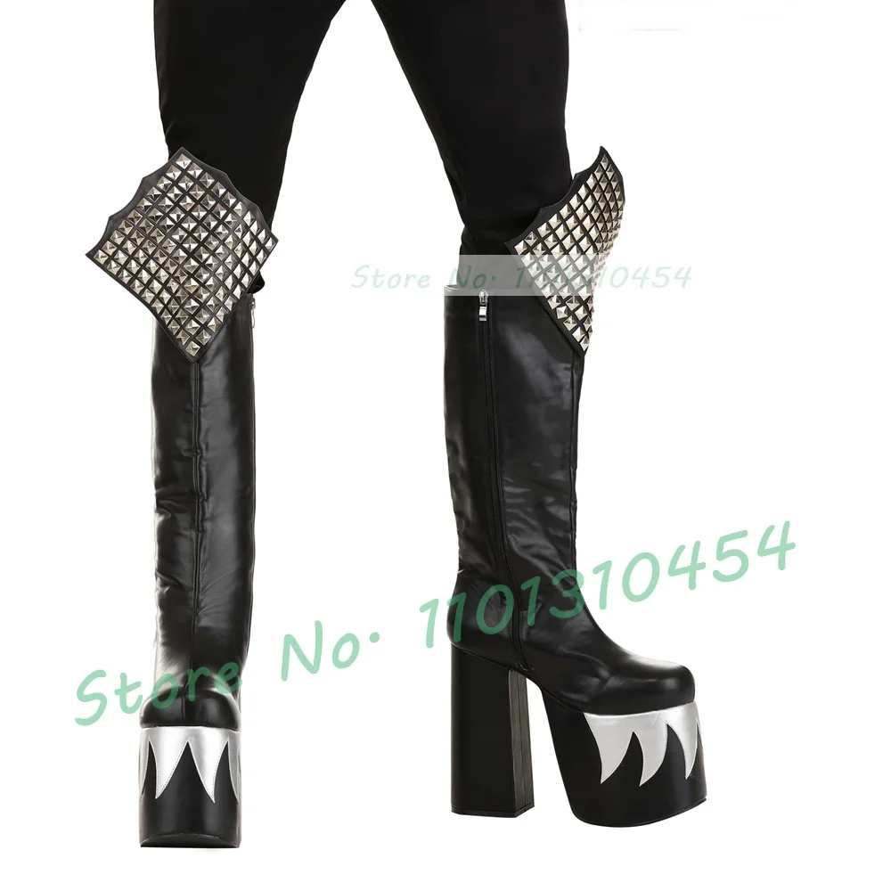 รองเท้าบู๊ตทรงสูงถึงเข่าสีดำสำ - Cosplay Flame Prop บทวิจารณ์และราคา