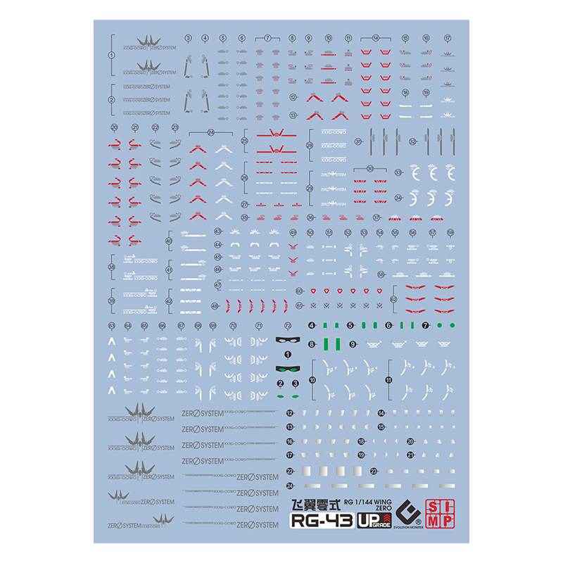 ฮอต อีโว เดคอล RG43 สำหรับ RG  - Bandai Gundam Rg บทวิจารณ์และราคา